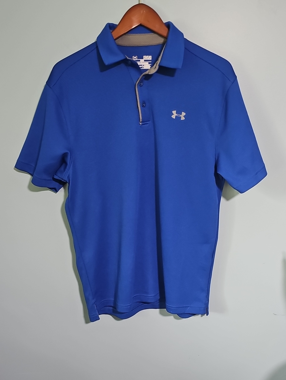 Under Armour Men's Royal Blue Tech Polo Heatgear Size Medium